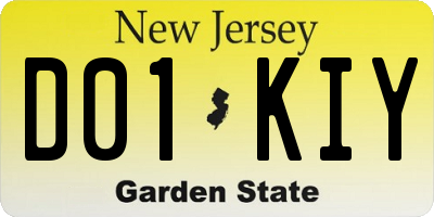 NJ license plate D01KIY