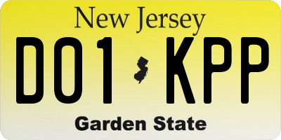 NJ license plate D01KPP