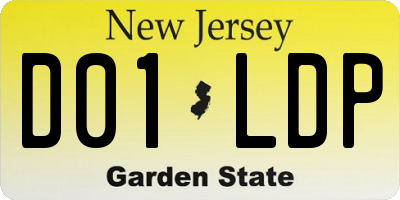 NJ license plate D01LDP