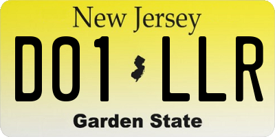 NJ license plate D01LLR