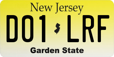NJ license plate D01LRF