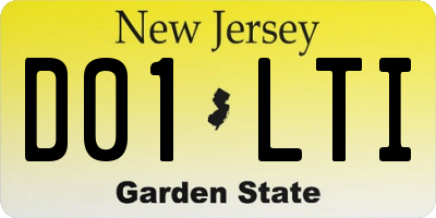 NJ license plate D01LTI