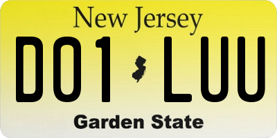 NJ license plate D01LUU