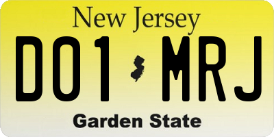 NJ license plate D01MRJ