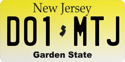 NJ license plate D01MTJ