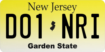 NJ license plate D01NRI