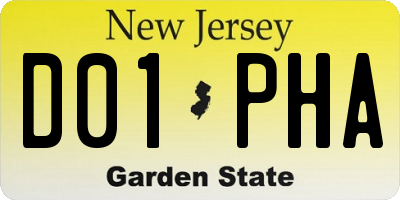NJ license plate D01PHA
