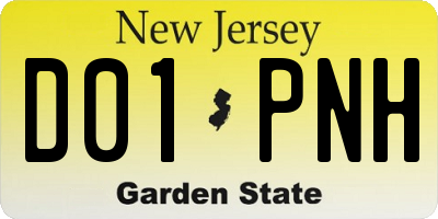NJ license plate D01PNH