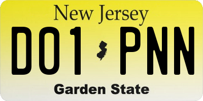 NJ license plate D01PNN