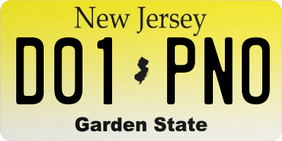 NJ license plate D01PNO