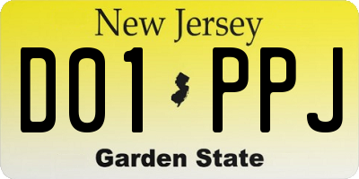NJ license plate D01PPJ