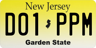 NJ license plate D01PPM