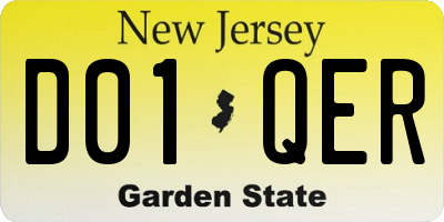 NJ license plate D01QER