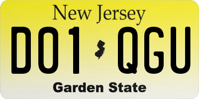 NJ license plate D01QGU