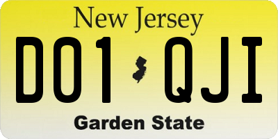 NJ license plate D01QJI