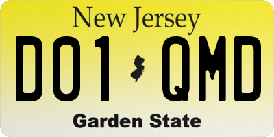 NJ license plate D01QMD