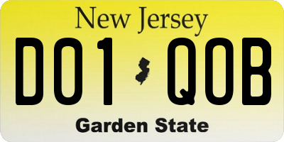 NJ license plate D01QOB