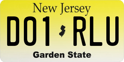 NJ license plate D01RLU
