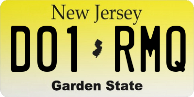 NJ license plate D01RMQ