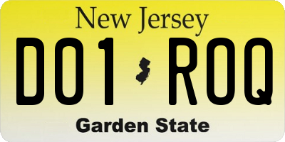 NJ license plate D01ROQ