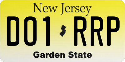 NJ license plate D01RRP