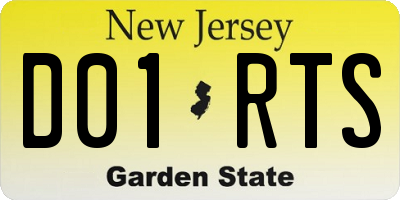 NJ license plate D01RTS