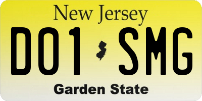 NJ license plate D01SMG