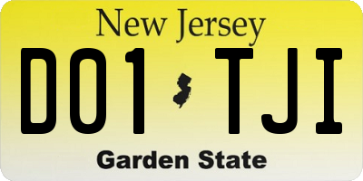 NJ license plate D01TJI