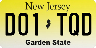 NJ license plate D01TQD