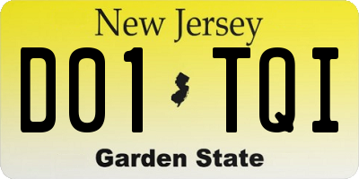 NJ license plate D01TQI
