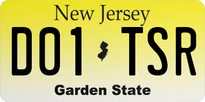 NJ license plate D01TSR