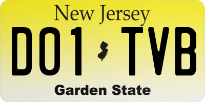 NJ license plate D01TVB