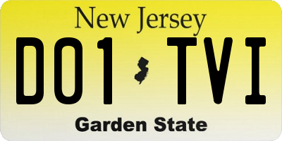 NJ license plate D01TVI