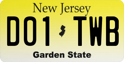 NJ license plate D01TWB