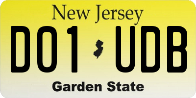 NJ license plate D01UDB