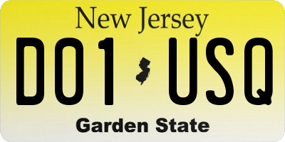 NJ license plate D01USQ