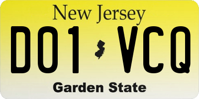 NJ license plate D01VCQ
