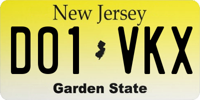 NJ license plate D01VKX