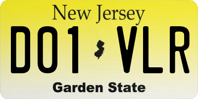 NJ license plate D01VLR