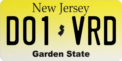 NJ license plate D01VRD