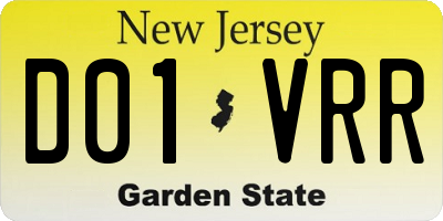 NJ license plate D01VRR