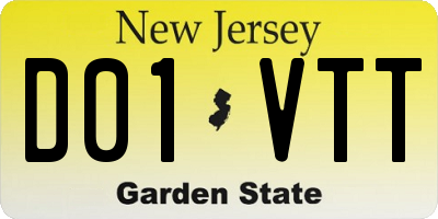 NJ license plate D01VTT