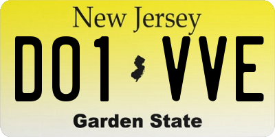 NJ license plate D01VVE