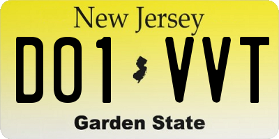 NJ license plate D01VVT