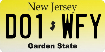 NJ license plate D01WFY