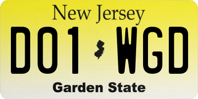 NJ license plate D01WGD