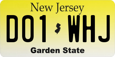 NJ license plate D01WHJ