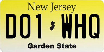 NJ license plate D01WHQ