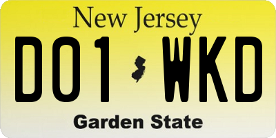 NJ license plate D01WKD