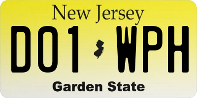 NJ license plate D01WPH
